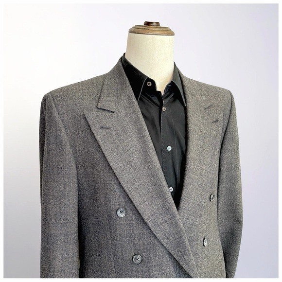 Joseph Abboud J.A. Il for Nordstrom 100% Wool Double-Breasted Blazer | 40R - Picture 7 of 13